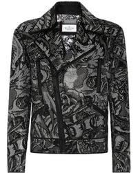 Philipp Plein - Tattoo-Print Biker Jacket - Lyst