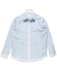 Acne Studios - T-Shirt Met Gelaagd-Effect En Logo-Borduurwerk - Lyst