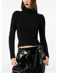 Roberto Cavalli - T-Shirt En Jacquard À Motif Léopard - Lyst
