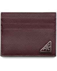 Prada - Triangle-Logo Card Holder - Lyst