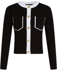 Karl Lagerfeld - Cardigan Con Dettagli A Contrasto - Lyst
