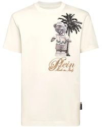 Philipp Plein - Teddy Bear-Print Logo-Embroidered T-Shirt - Lyst