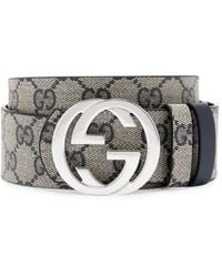 Gucci - Reversible Belt With Interlocking G-Buckle - Lyst