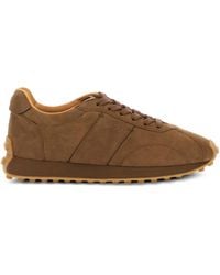 Tod's - Logo-Stamp Suede Lace-Up Sneakers - Lyst