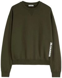 Jil Sander - Logo-Print Hoodie - Lyst