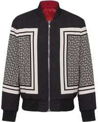 Balmain - Reversible Monogramm Bomberjacke - Lyst