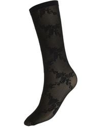 Wolford - Floral-Lace Net Socks - Lyst