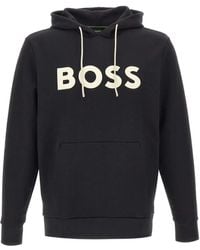 BOSS - Hoodie À Logo Imprimé - Lyst