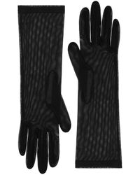 Dolce & Gabbana - Tulle Semi-sheer Gloves - Lyst