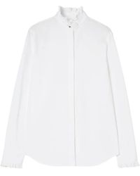 Burberry - Classic Fit Ruffled Cotton Poplin Shirt - Lyst