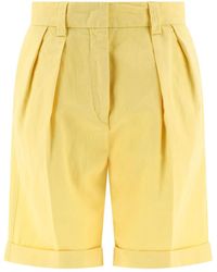 Aspesi - Pleated Chino Shorts - Lyst