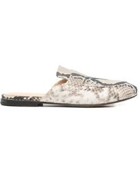 Officine Creative - Blair Snakeskin-Effect Flat Mules - Lyst
