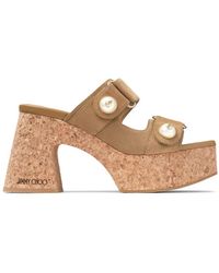 Jimmy Choo - Fayence Wedge Sandals - Lyst