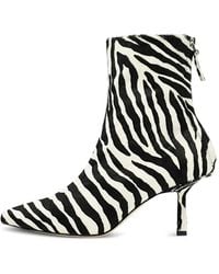 STUDIO AMELIA - Petra Zebra-Print Ankle Boots - Lyst