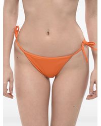 DSquared² - Logo-Print Tie-Side Bikini Briefs - Lyst