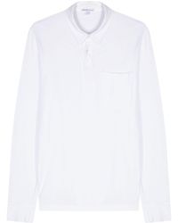 James Perse - Jersey Longsleeved Polo Shirt - Lyst
