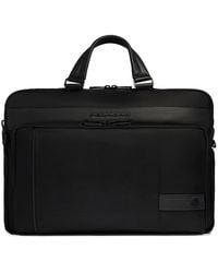 Piquadro - Leather-Panelled Laptop Bag - Lyst