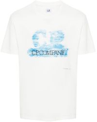C.P. Company - Katoenen T-shirt Met Logoprint - Lyst