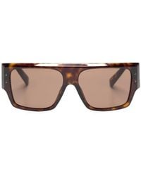 Dolce & Gabbana - Tortoiseshell Rectangle-Frame Sunglasses - Lyst