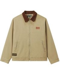 Izzue - Corduroy-Collar Zip-Up Jacket - Lyst