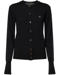 Vivienne Westwood - Orb-Embroidered Button-Up Cardigan - Lyst