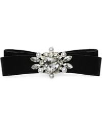 ANOUKI - Crystal-Embellished Velvet Hair Clip - Lyst