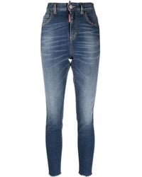 DSquared² - Blauwe Katoenen Broek - Lyst