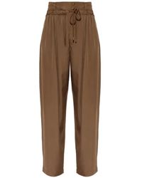 Isabel Marant - Inaya Drawstring-Waist Straight Trousers - Lyst