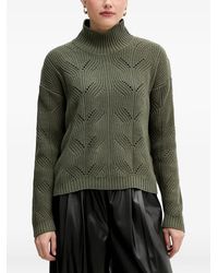 Benetton - Openwork High-Neck Sweater - Lyst