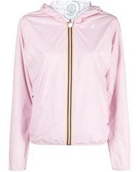 K-Way - Logo-Patch Zip-Up Hoodie - Lyst