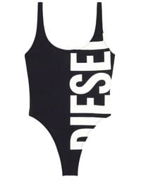DIESEL - BBSW-Kylia Badeanzug mit Logo-Print - Lyst