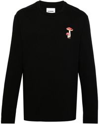 Jil Sander - Sweatshirt mit Pilzstickerei - Lyst