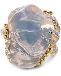 Victor Velyan - Mexican Fire Opal And Diamond Ring - Lyst