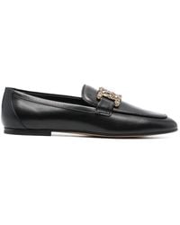 Tod's - Catena Crystal-embellished Leather Loafers - Lyst