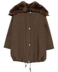 VALENTINI 1972 - Faux-Fur-Trim Hooded Coat - Lyst