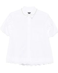 Simone Rocha - Pearl-Embellished Broderie-Anglaise Shirt - Lyst