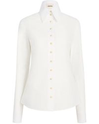KHAITE - White Cotton Dress Shirt - Lyst