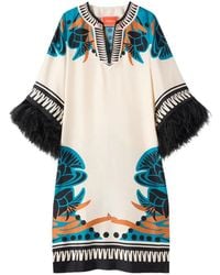 La DoubleJ - Vestido Midi Con Motivo Floral - Lyst