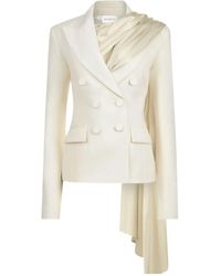 Nina Ricci - Blazer Met Dubbele Rij Knopen En Gedrapeerde Sjaal - Lyst