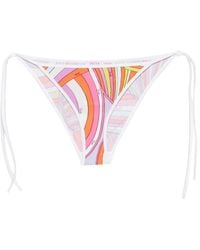 PUCCI - Iride-Print Side-Tie Bikini Bottoms - Lyst