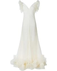 McQueen - Ruffled Tulle Evening Dress - Lyst