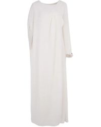 Loodyana - Embroidered Asymmetric-Sleeve Maxi Dress - Lyst