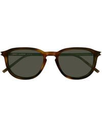 Saint Laurent - Sl 939 Tortoiseshell-Effect Round-Frame Sunglasses - Lyst