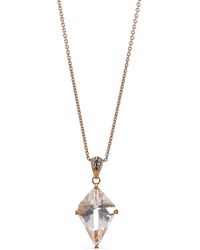 Lisa Nik - 18Kt Rose Kite Quartz Necklace - Lyst
