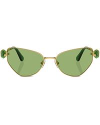 Swarovski - Hinged Crystal-embellished Cat-eye Sunglasses - Lyst