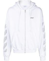 Off-White c/o Virgil Abloh - Stitch Diag Zip-up Hoodie - Lyst