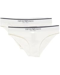 Emporio Armani - Logo-Waistband Briefs (Pack Of Two) - Lyst