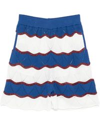 La DoubleJ - Short Colour Block À Rayures - Lyst