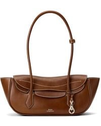 Polo Ralph Lauren - Contrast-Stitch Leather Shoulder Bag - Lyst