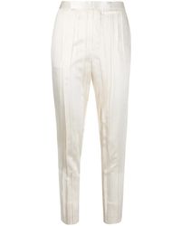 Saint Laurent - Crinkle-Effect Tailored Trousers - Lyst